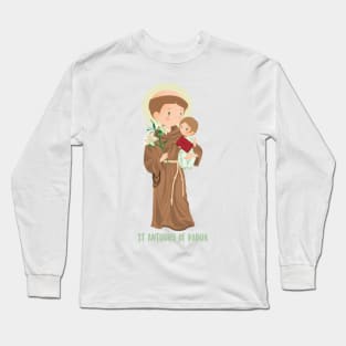 Saint Anthony of Padua Long Sleeve T-Shirt